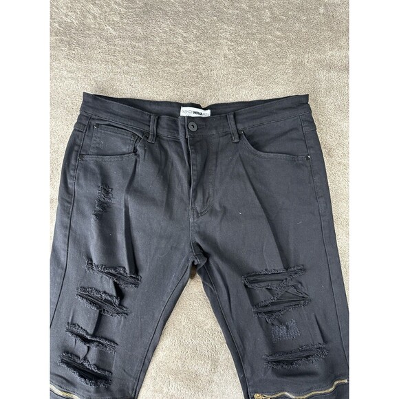 Fashion Nova Mens Black Jean’s Size 38x31 - Picture 9 of 13